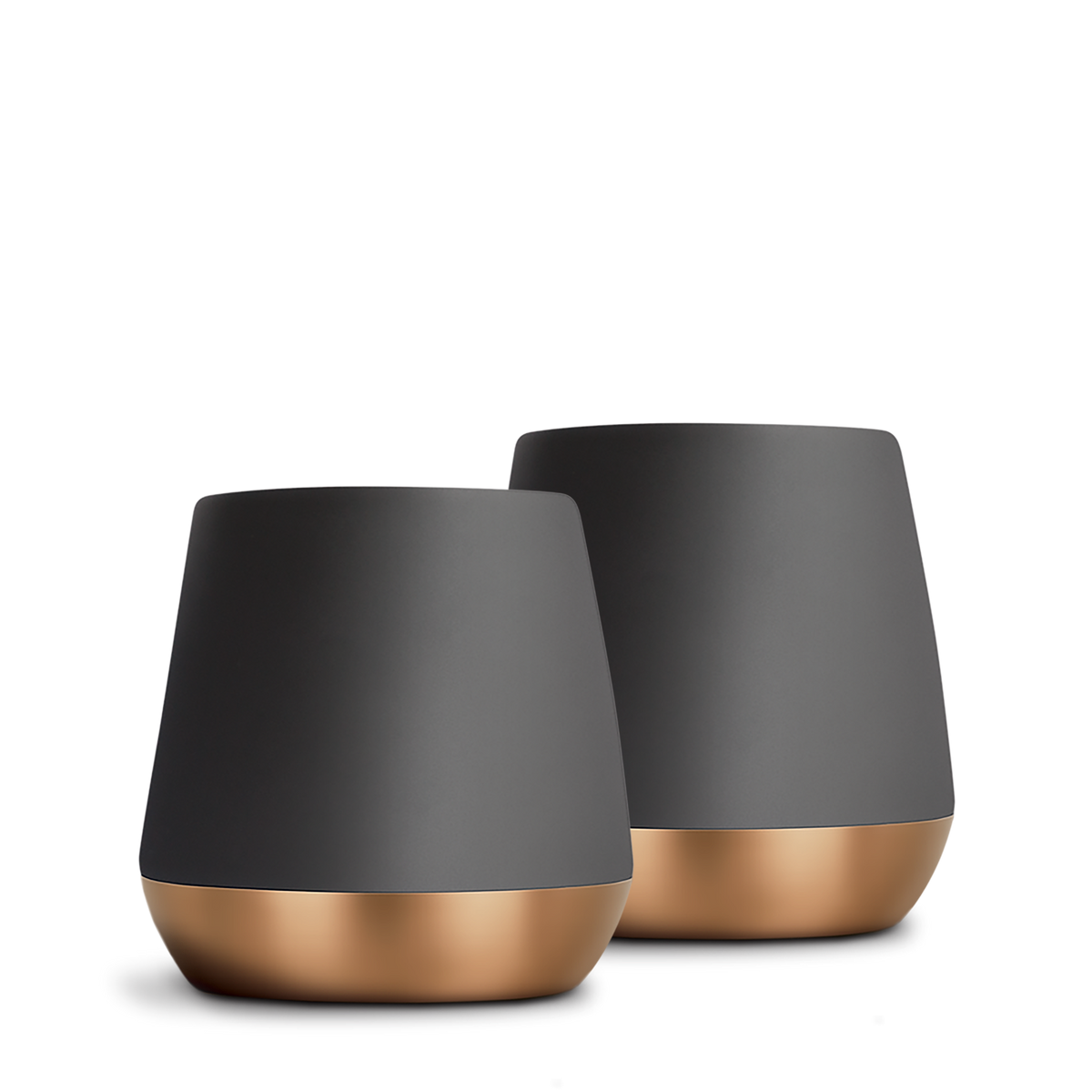 Joey Double Wall Ceramic Mugs-Matte Black-8 oz-Set of 2-Fellow